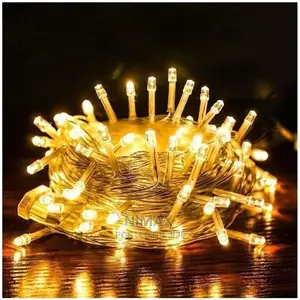 Christmas Warm Led White/ Gold Bright 10mtrs Long Led