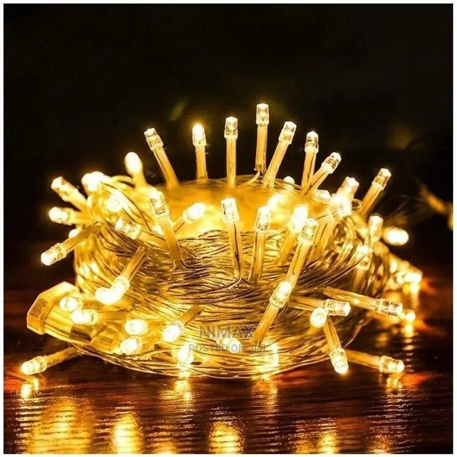 Christmas Warm Led White/ Gold Bright 10mtrs Long Led