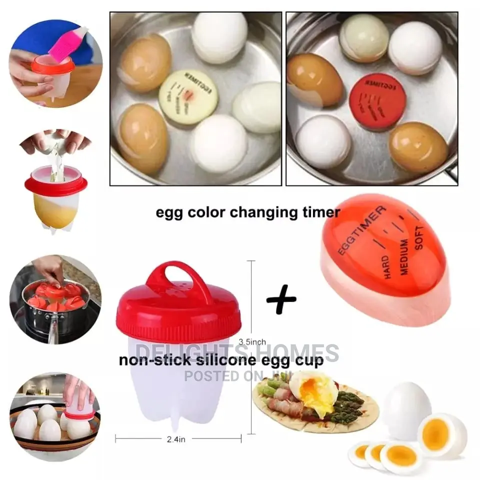6pc Set Silicone Egg Poacher