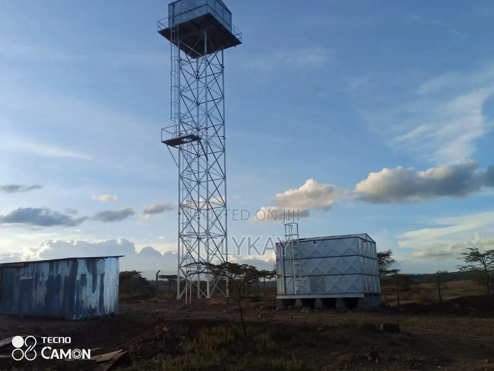 Steel Fabricated Water Tank With a Raised Tower