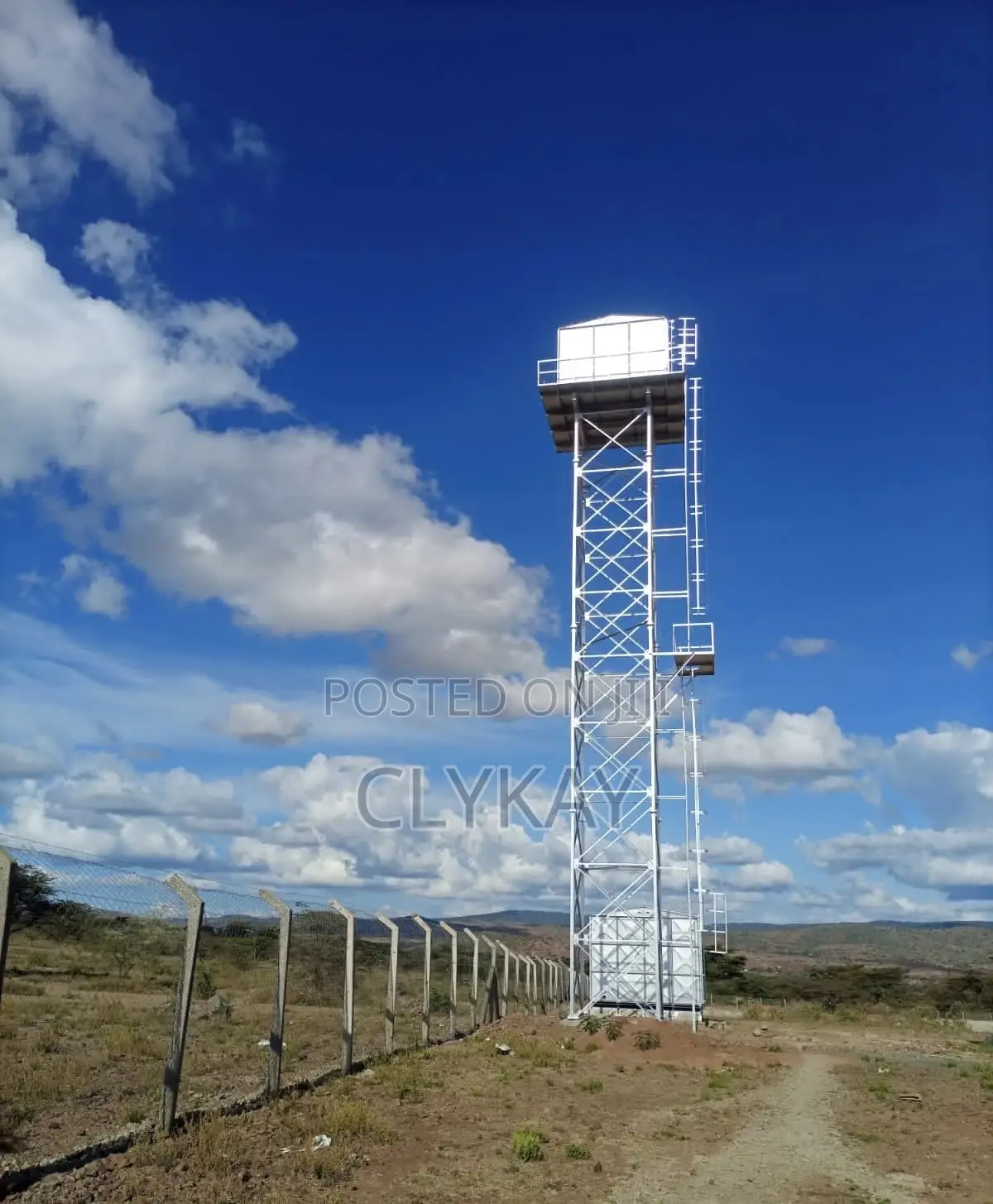 Steel Fabricated Water Tank With a Raised Tower
