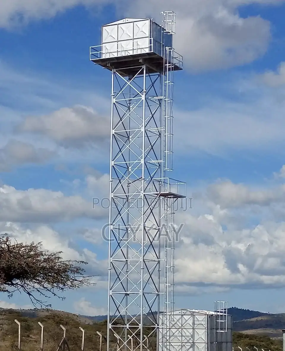 Steel Fabricated Water Tank With a Raised Tower