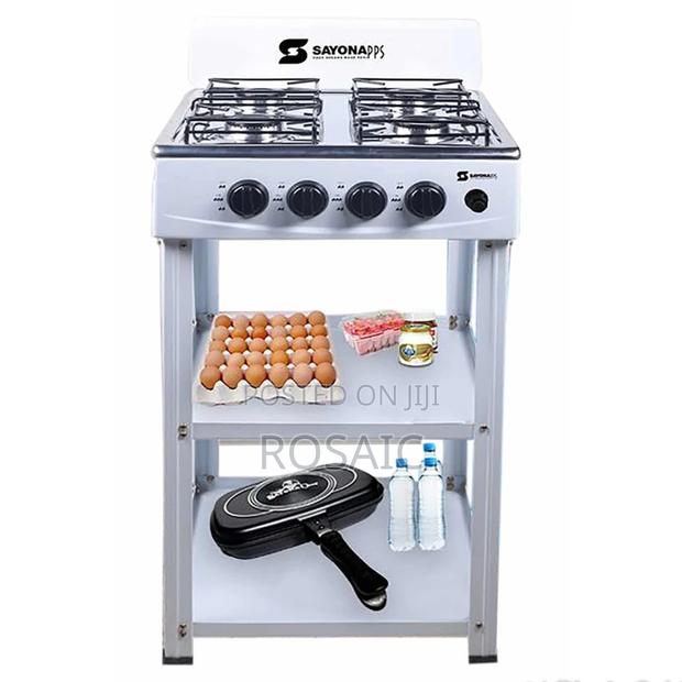 Sayona 4 Gas Cooker With Shelves