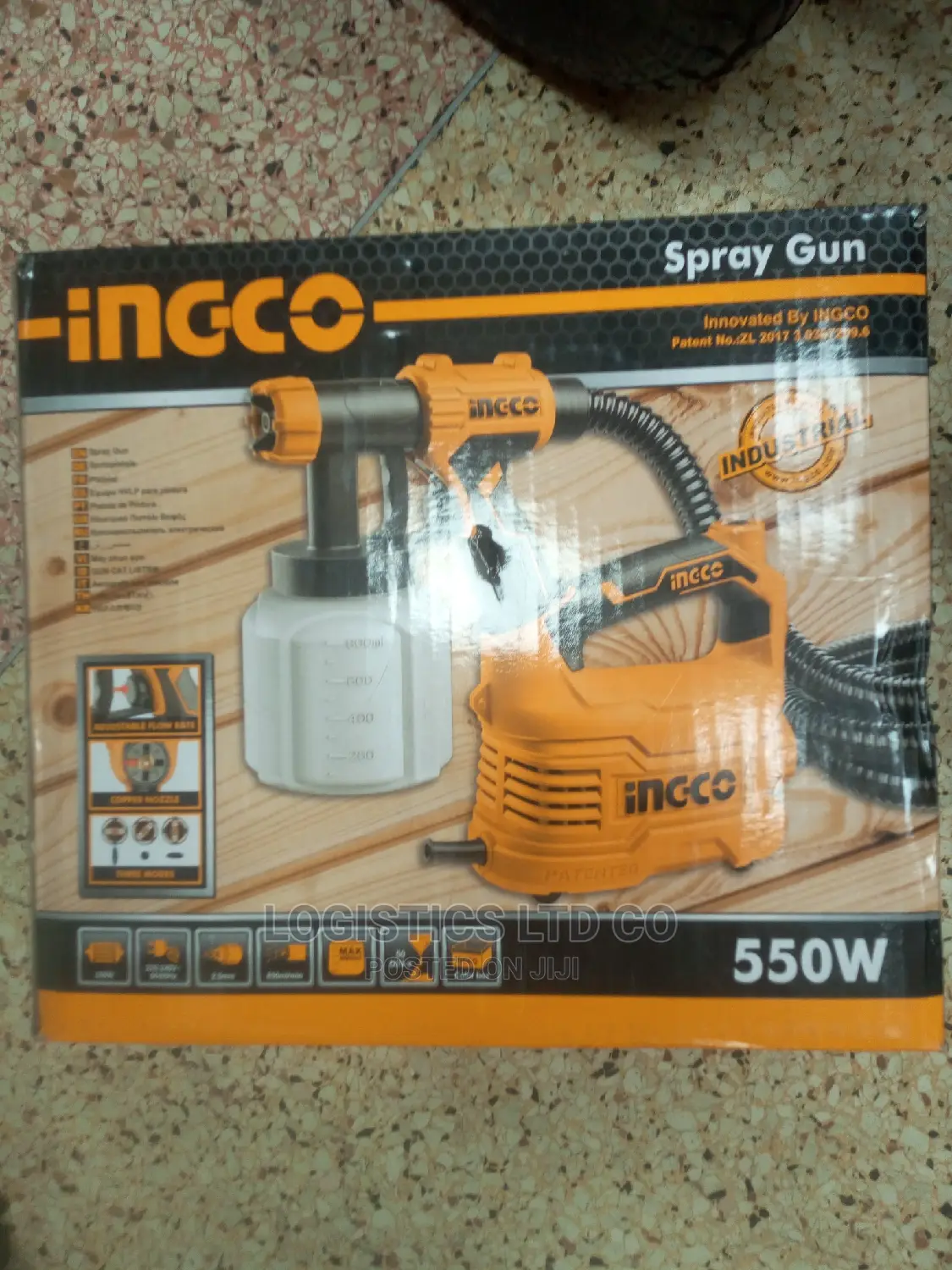 Ingco - Spray Gun / Paint Sprayer - Floor Based (550W)