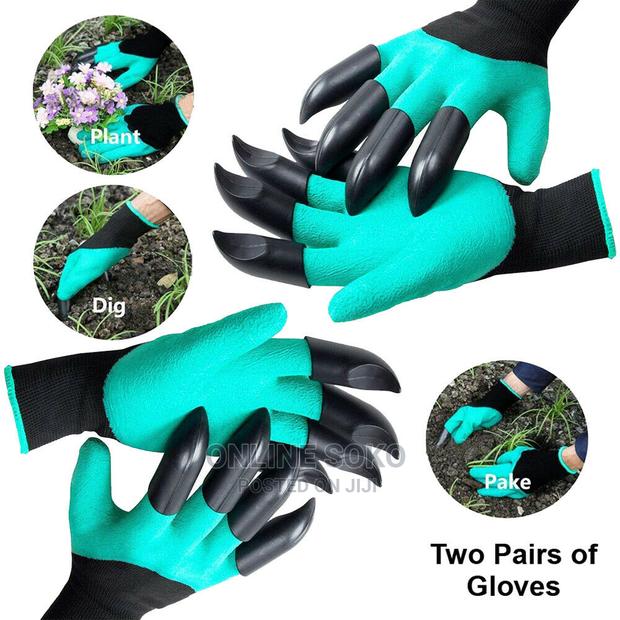 Digging Raking Planting Gardening Gloves With Claws - thumbnail 3