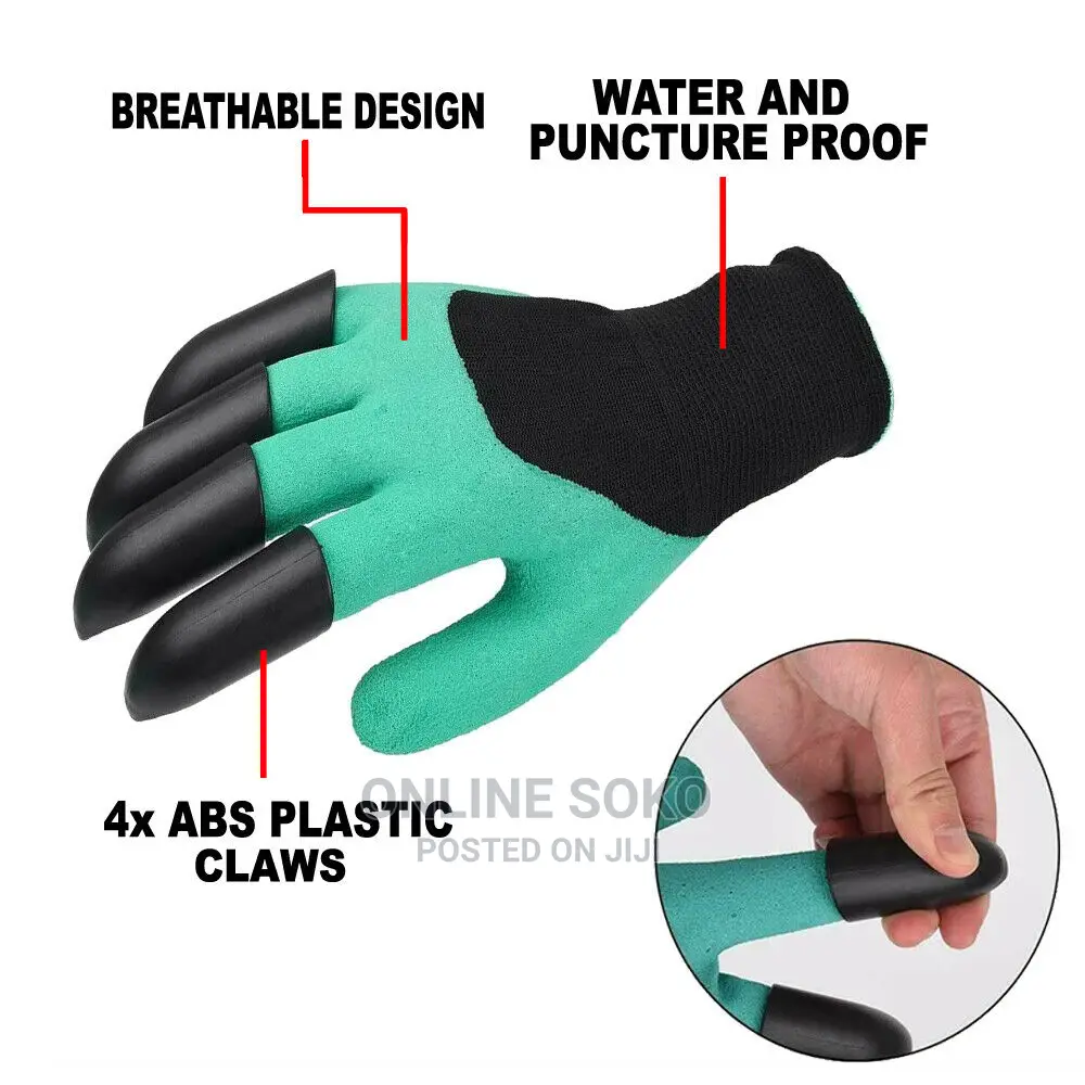 Digging Raking Planting Gardening Gloves With Claws