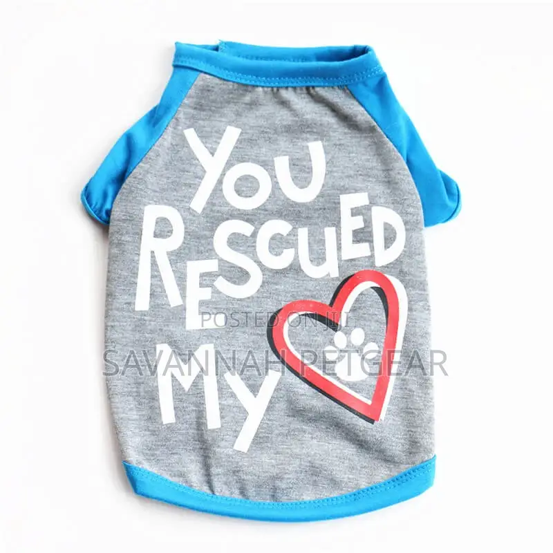 You Rescued My Heart Cat and Puppy Fashion T-Shirt Clothe