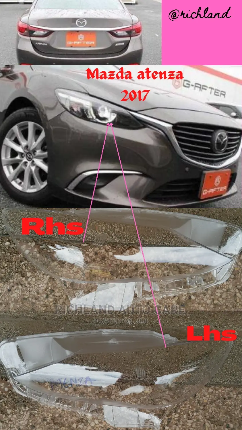 Headlight Lens Mazda Atenza 2017