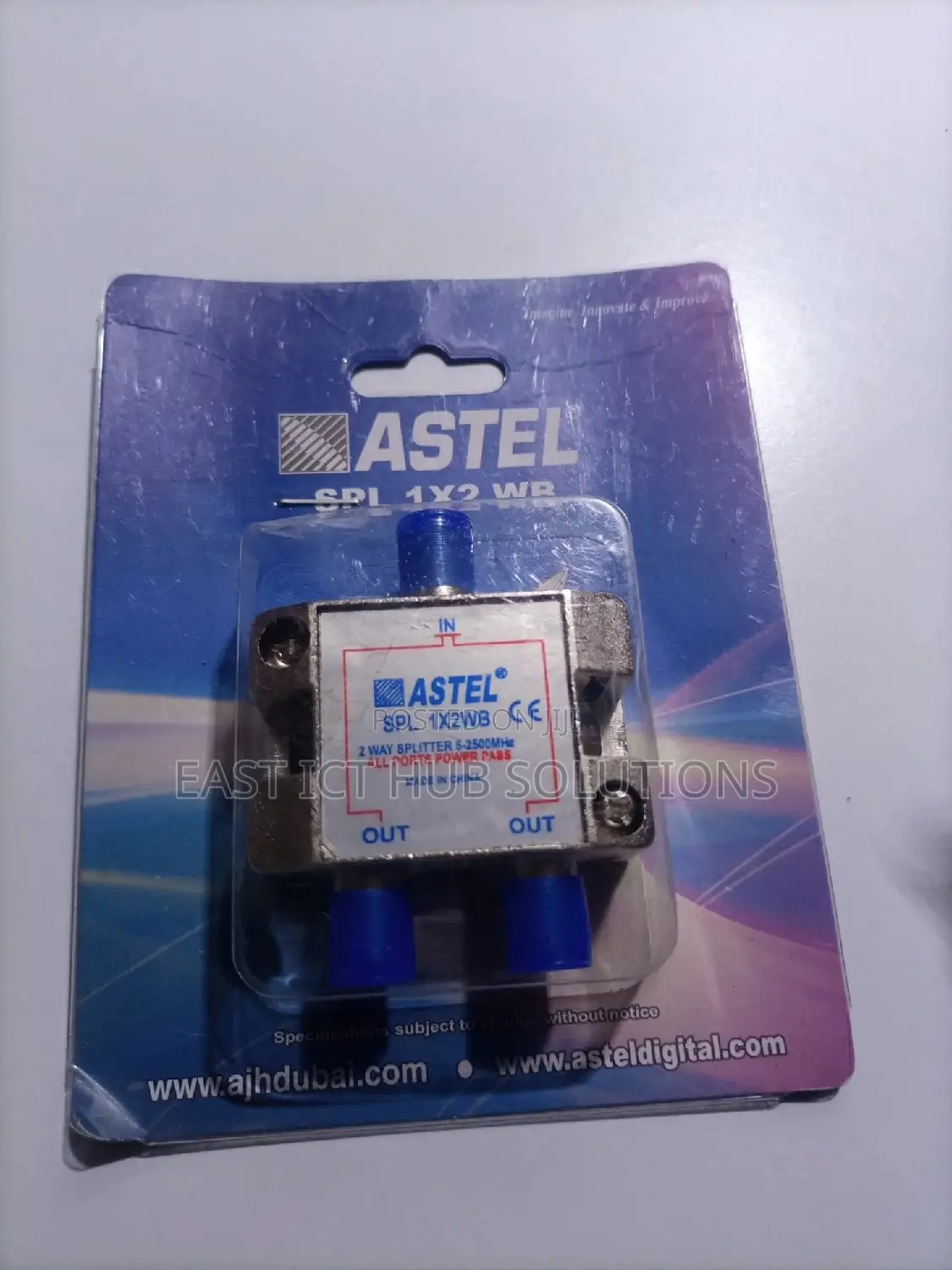 Digital 2-way Coaxial Cable Splitter, Works HD TV, Antenna