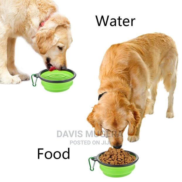 Outdoors Folding and Portable Silicone Dog Bowl - thumbnail 2