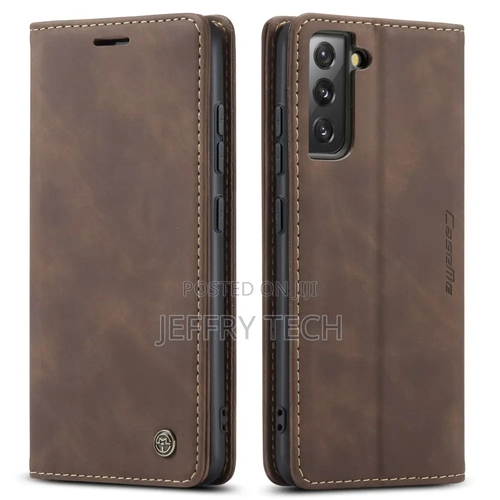 Caseme Wallet Magnetic Case for Samsung Galaxy S22 5G, Leath