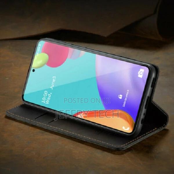Samsung Galaxy A73 Leather Flip Case Magnetic Wallet Cover - thumbnail 3