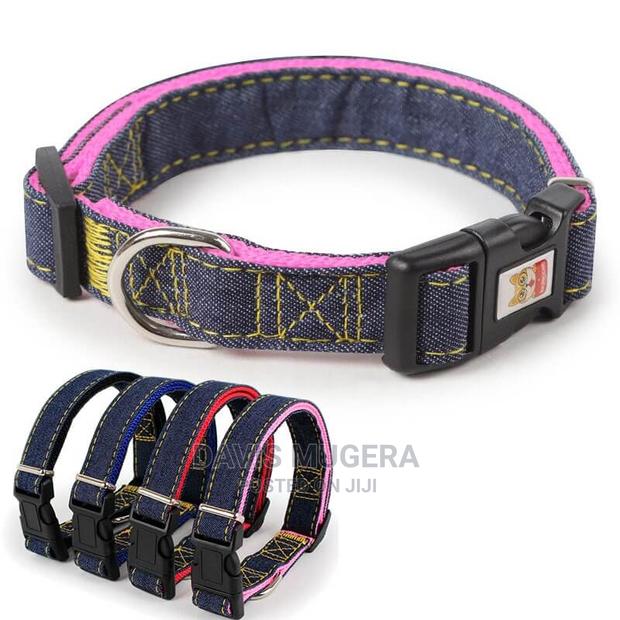 Quick Snap Buckle Denim Dog Collar - thumbnail 3