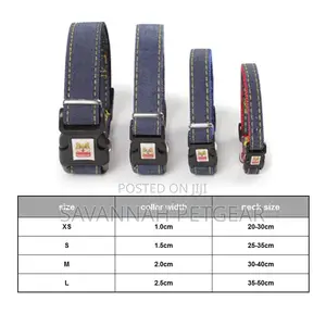 Quick Snap Buckle Denim Dog Collar