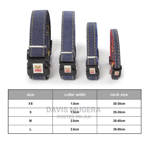 Quick Snap Buckle Denim Dog Collar - thumbnail 4