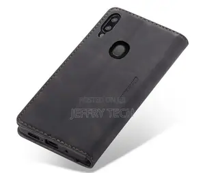 Caseme Samsung Galaxy A20 Retro Flip Leather Wallet Case Bla