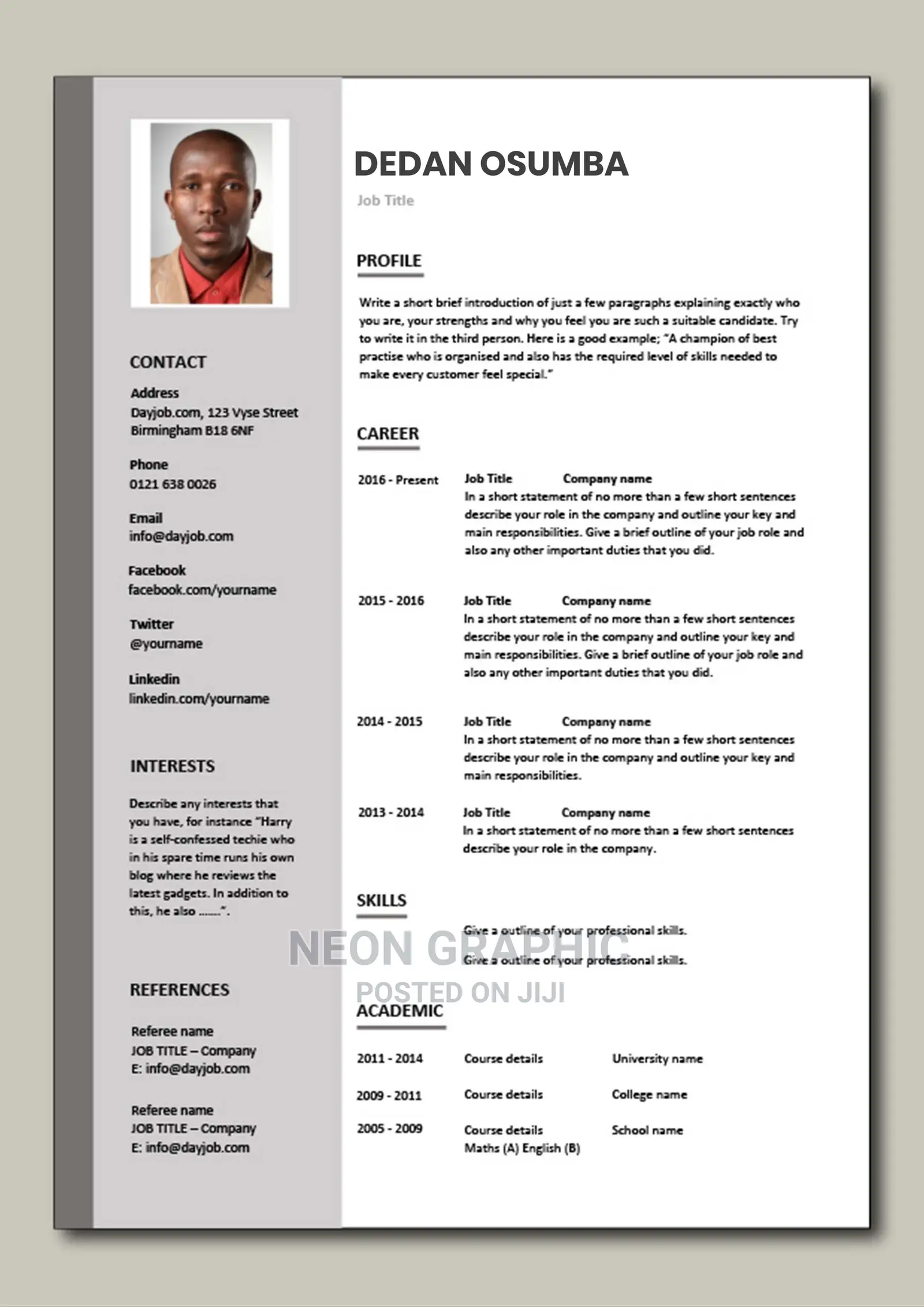 Curriculum Vitae (Cv) Writing