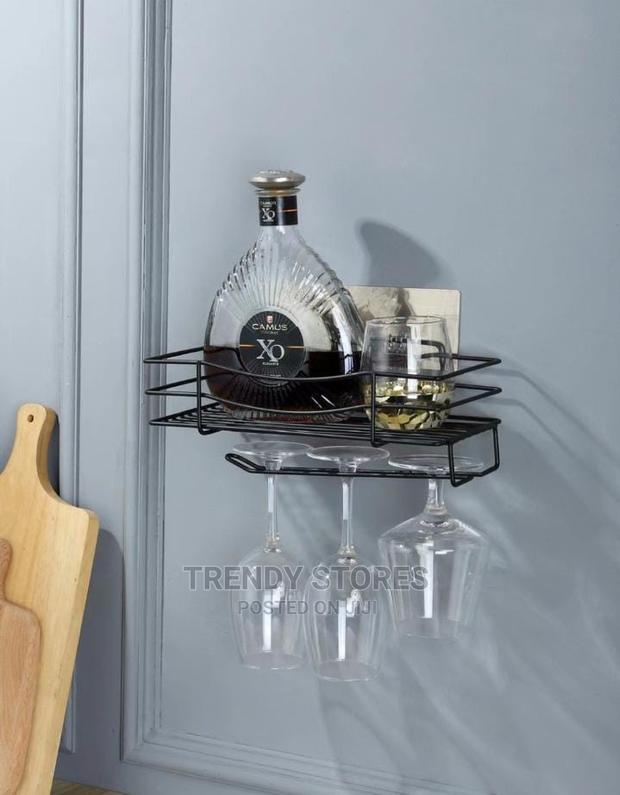 Wrought Iron Wall Mounted Storage Rack - thumbnail 2