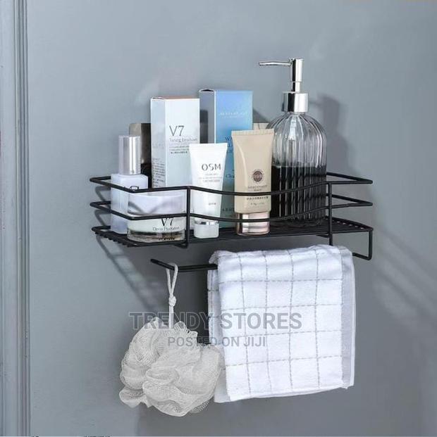 Wrought Iron Wall Mounted Storage Rack - thumbnail 3
