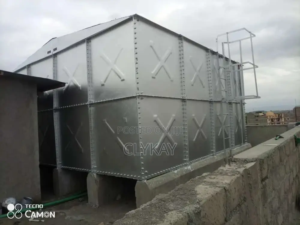 Pressed Panel Tank Mounted on a Dwarf Wall