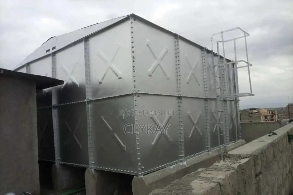 Pressed Panel Tank Mounted on a Dwarf Wall