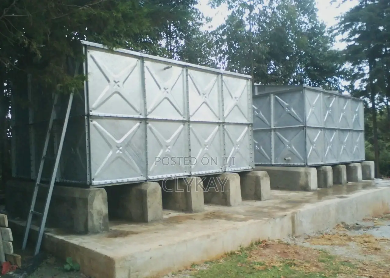 Pressed Panel Tank Mounted on a Dwarf Wall