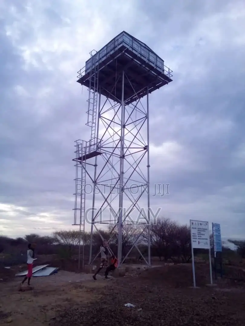 Fabricated Pressed Steel Tank With Raised Steel Tower