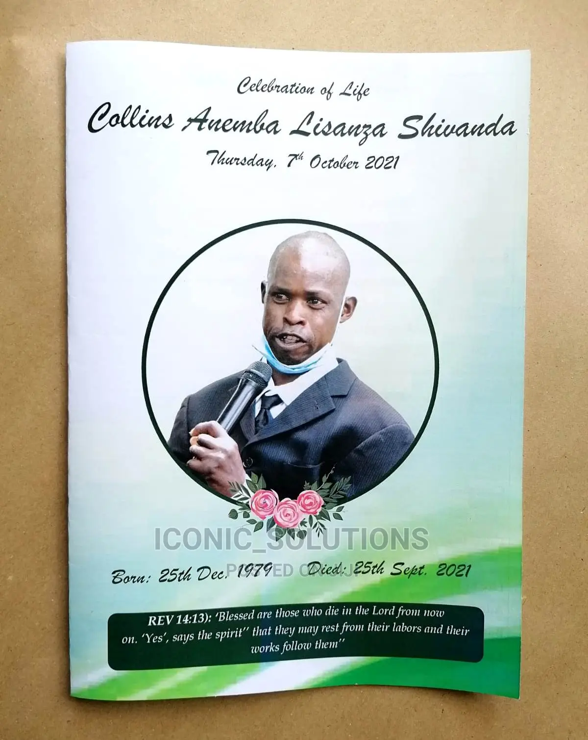 A4Size Funeral Program/Eulogy in Nairobi Central Printing Services