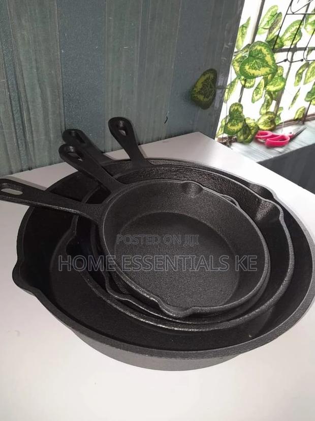 4pcs Cast Iron Heavy Pan 14/16/20/24cm