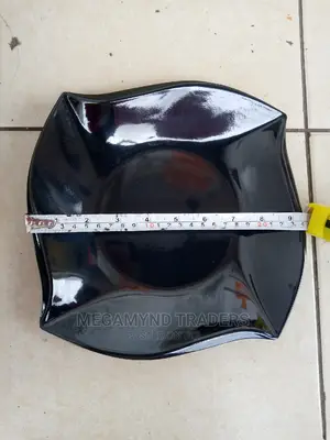 12pc Melamine Plates/Melamine Black Plates/Black Plates