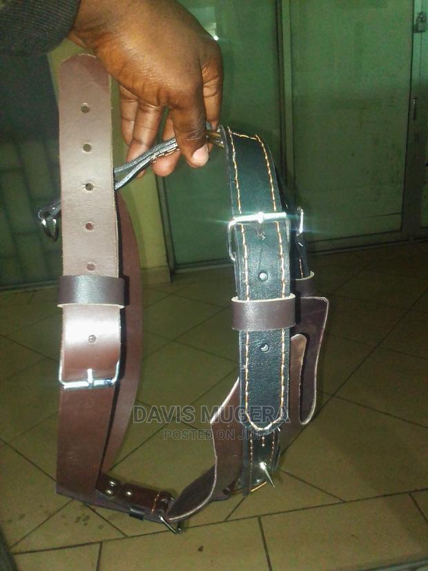 Spiked and Non-Spiked Heavy Duty Genuine Leather Dog Harness - thumbnail 3