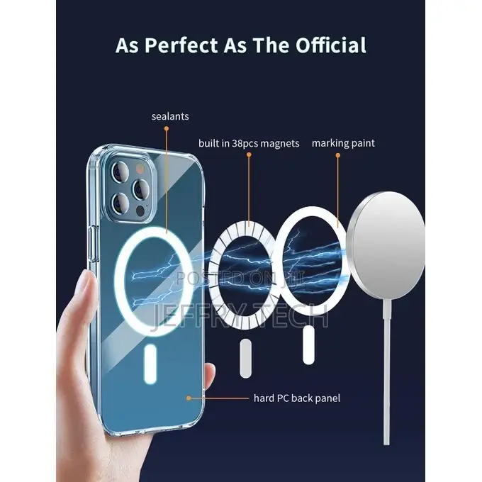 Magnetic Clear Case for iPhone 13 Pro