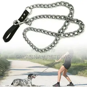 Urbadog Chain Dog Leash With PU Leather Handle, 4*120cm