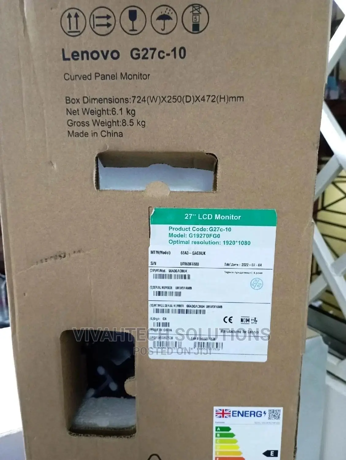 Lenovo G27c-10 27" Curved Gaming Monitor