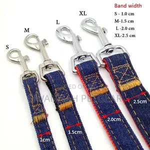 Adventure Denim Dog Leash Dog Collar Set