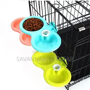 Automatic Hanging Water Drinking Feeder With Food Bowl