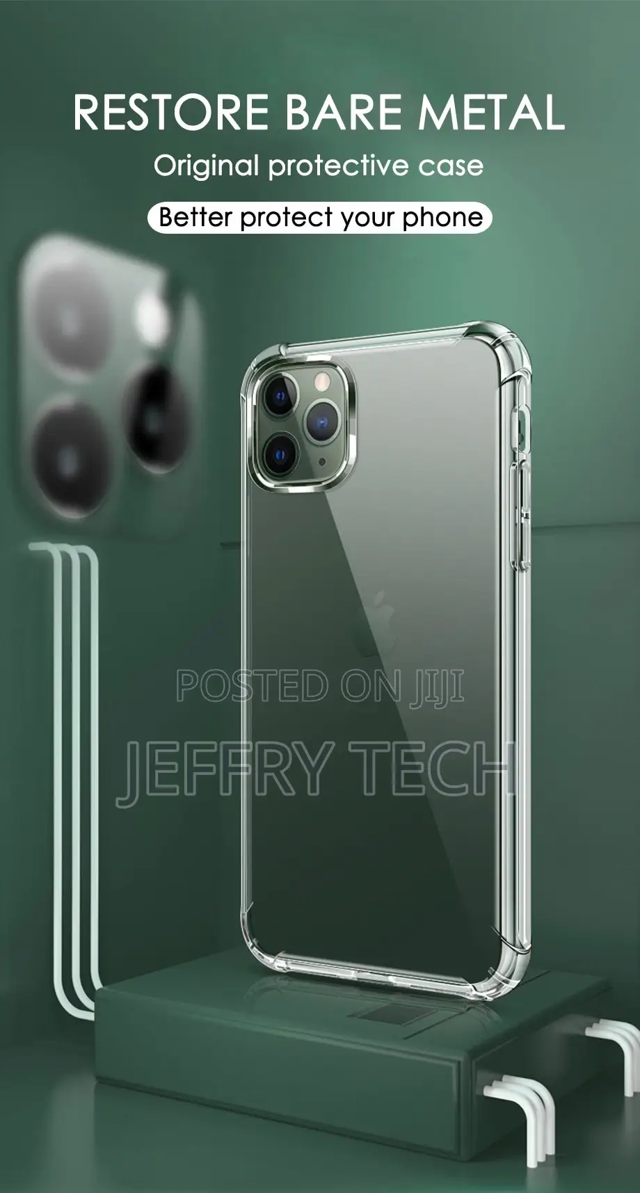 Transparent Shockproof Case for iPhone 11 Pro Max XS XR 7 8