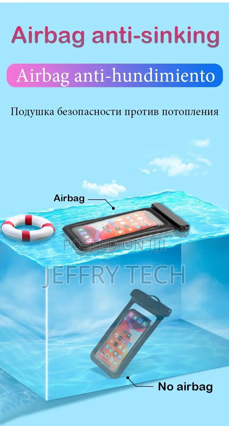 Floating Airbag Waterproof Swim Bag Phone Case for iPhone 11