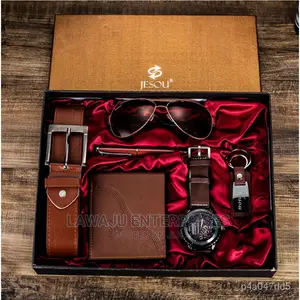 Men Gift Set (Watch,Pen,Sunglasses,Wallet,Belt Key Holder)