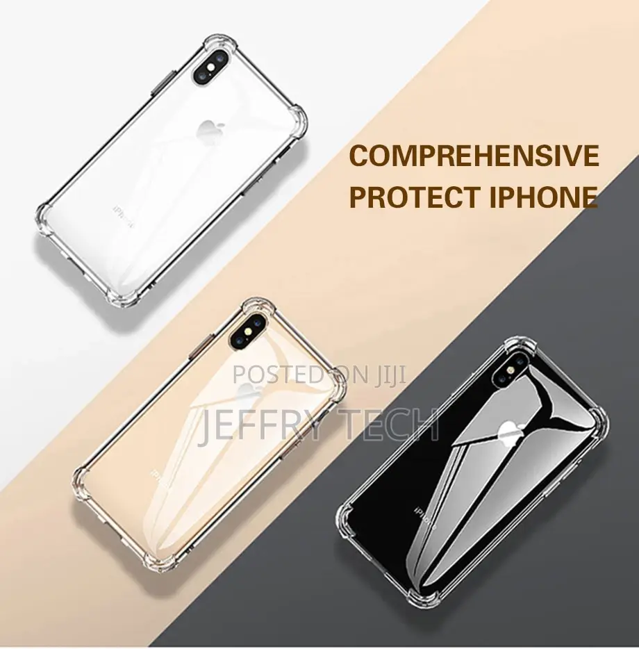 Transparent Shockproof Silicone Case for iPhone 11 X Xr Xs M