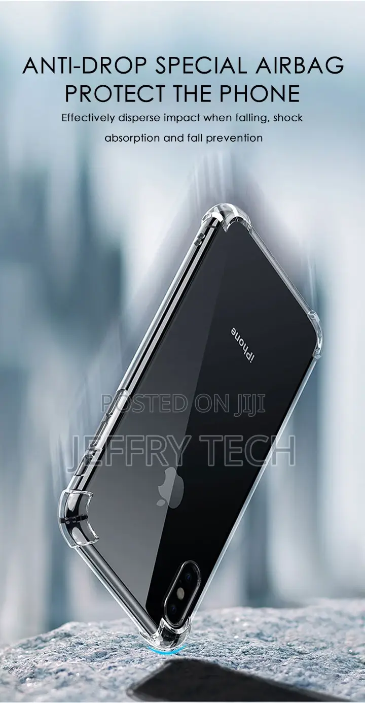 Transparent Shockproof Silicone Case for iPhone 11 X Xr Xs M