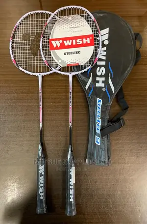 Pair of Wish Badminton Racket in Bag