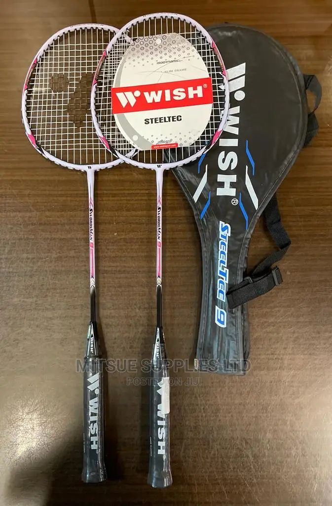 Pair of Wish Badminton Racket in Bag