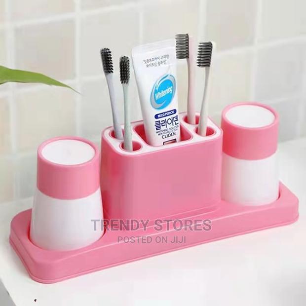Toothbrush Holder With Two Cups