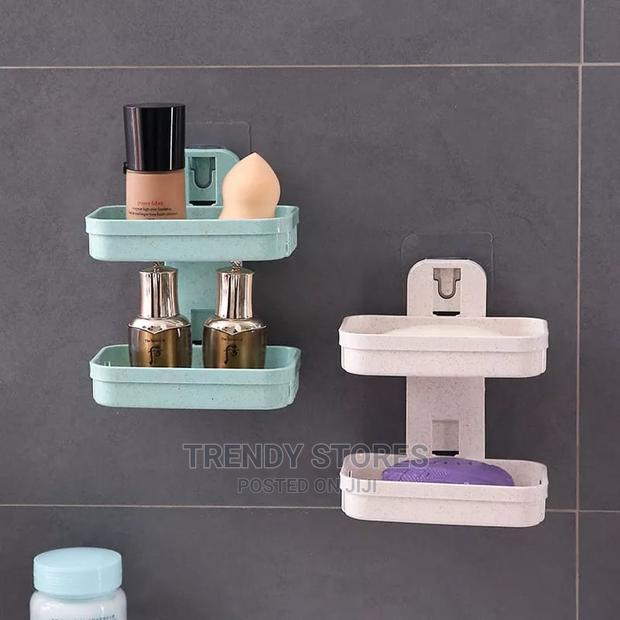 Double Layer Soap Holder With Self Adhesive Tape - main view