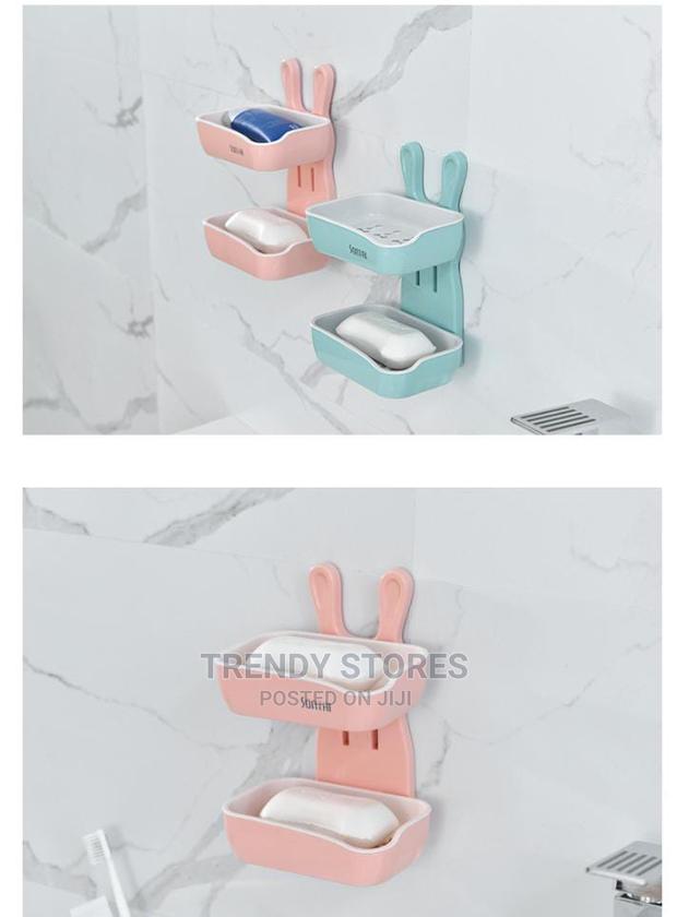 Little Bunny Double Layer Soap Holder With Adhesive Tape - thumbnail 3