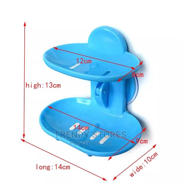 Suction Type Double Layer Soap Holder - thumbnail 2