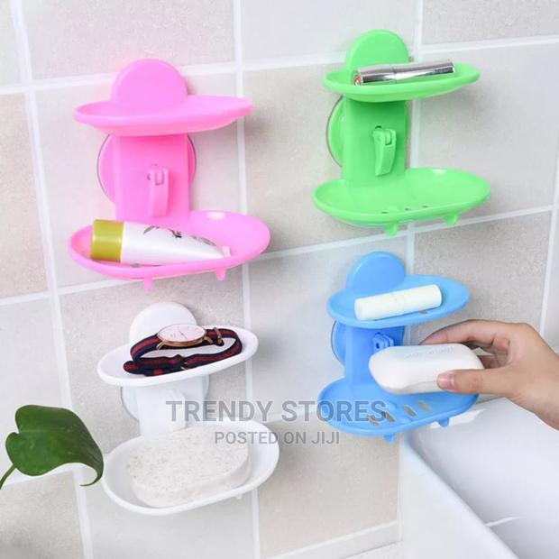 Suction Type Double Layer Soap Holder - thumbnail 5