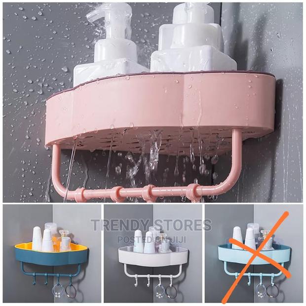 Punch Free Corner Bathroom Shelf With Self Adhesive Tape - thumbnail 2
