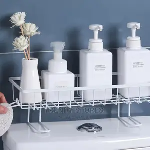 Wall Mounted , Self Adhesive Bathroom / Toilet Storage Rack